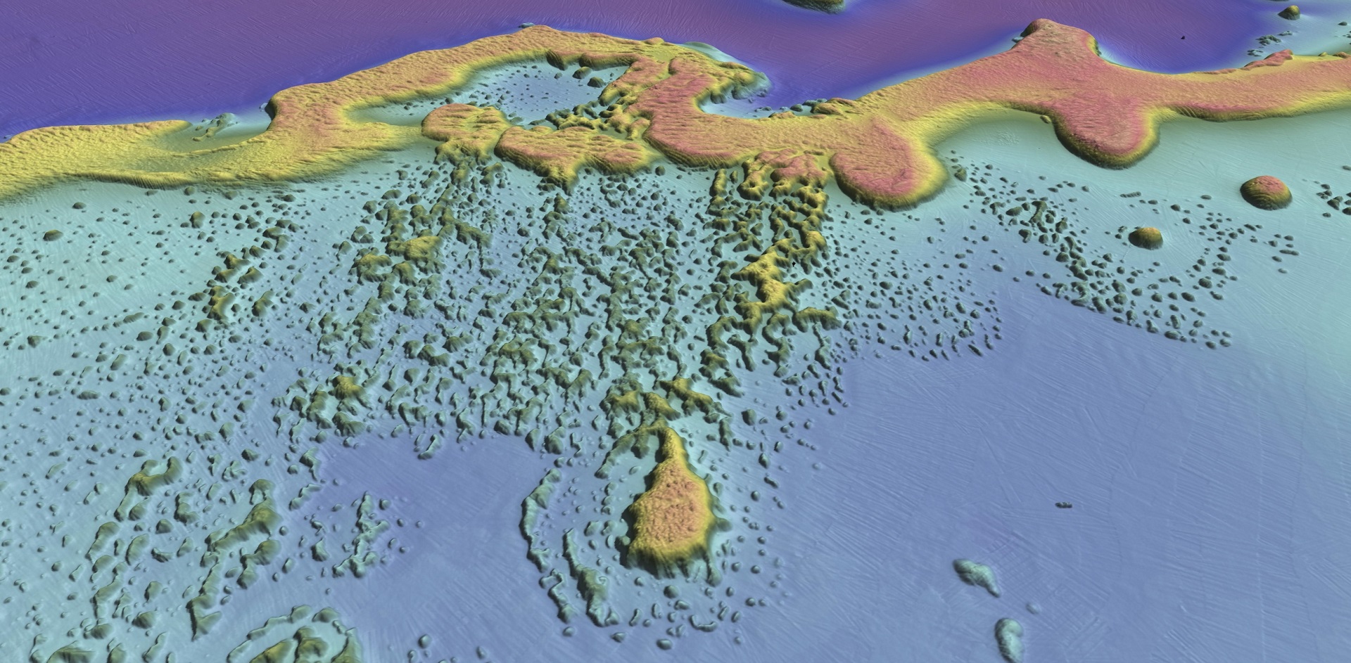 computer model of sea bed