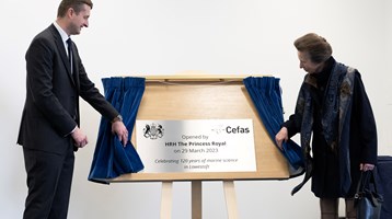 Her Royal Highness The Princess Royal meets with Cefas colleagues