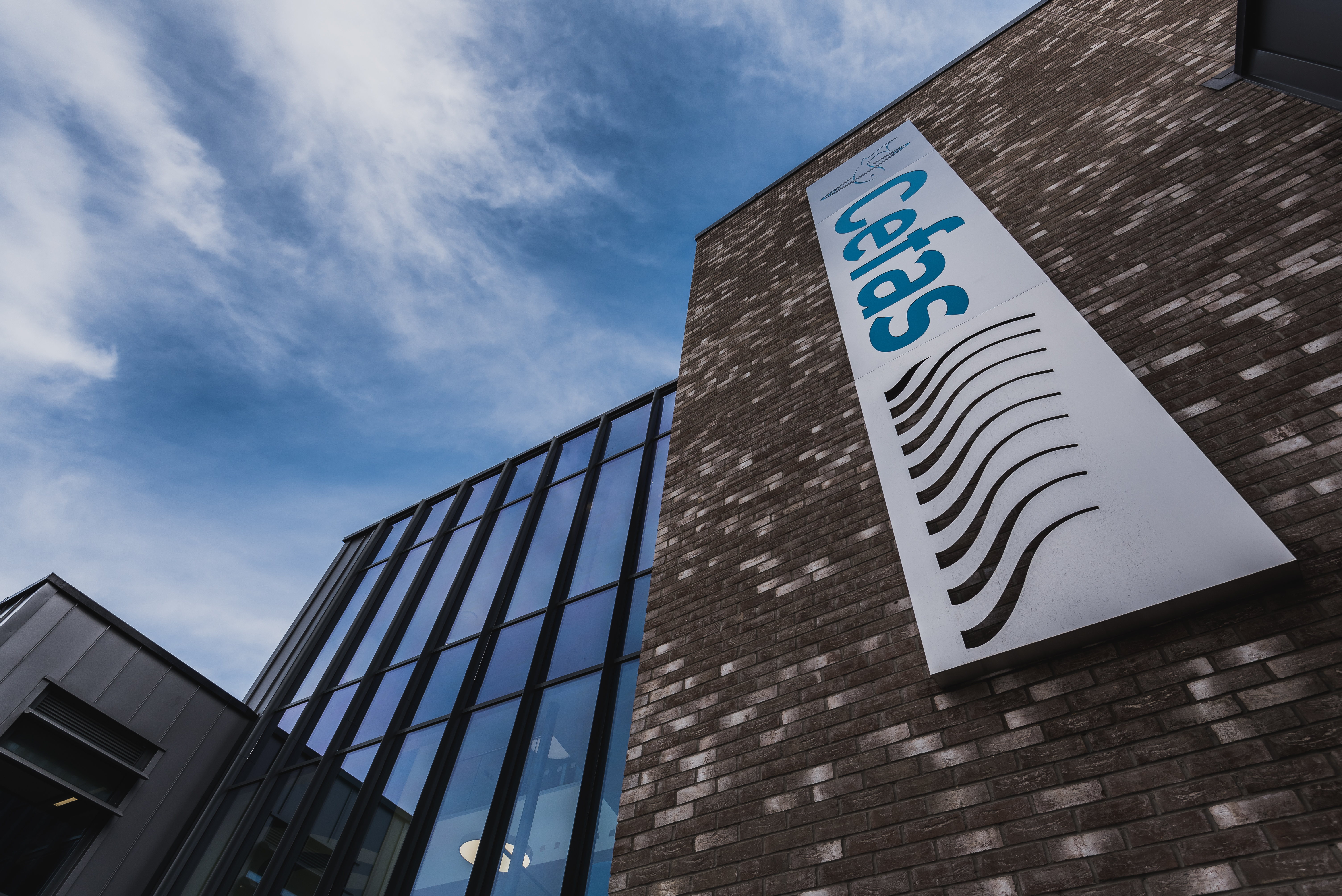 a building saying Cefas