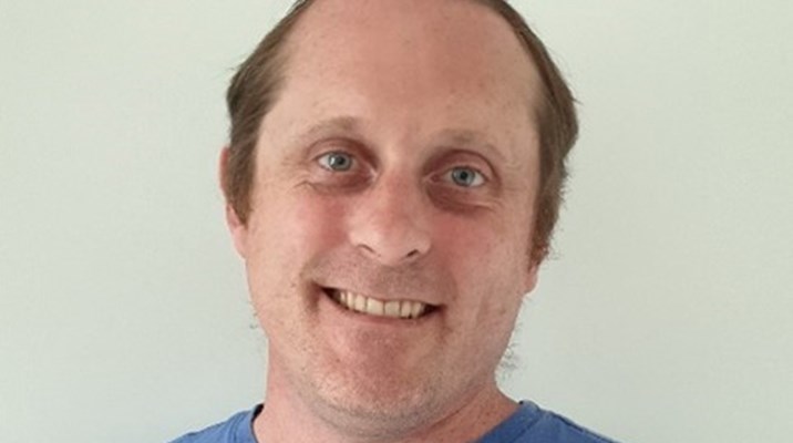 man looking at camera