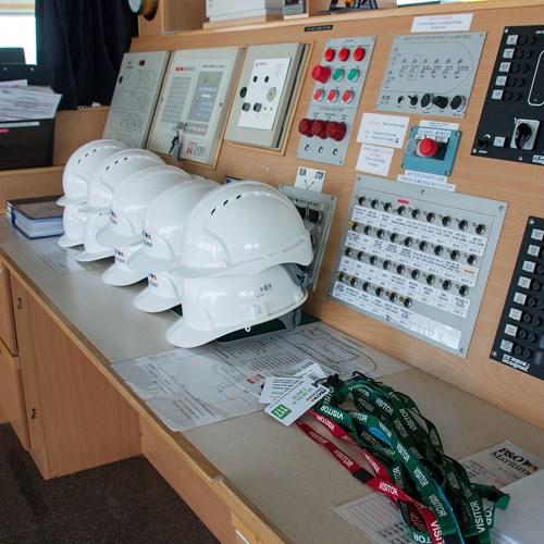 control panel on a ship