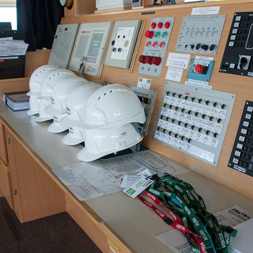 control panel on a ship
