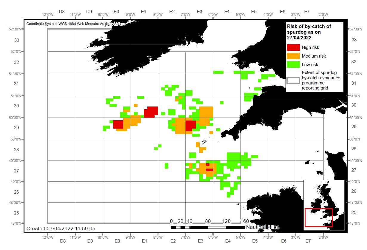 Bycatch advisory map