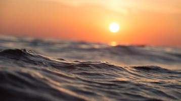 Sunset the sea