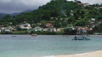 Fishing boats in Grenada. Photo by Bryony Townhill.