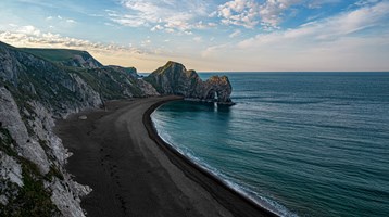 Sunrise shot of Durdle Door, Wareham, UK